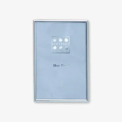 Downtown Sixtrees Single Photo Frame - Silver, Velvet