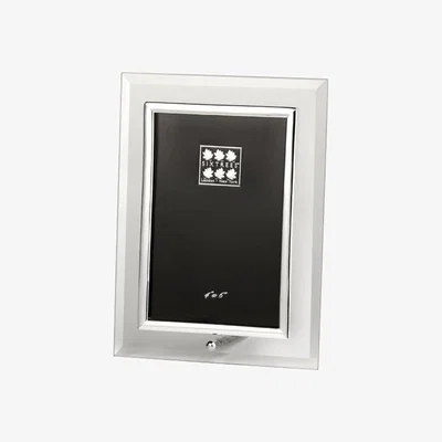 Downtown Sixtrees Silver Bevelled Flat Glass Photo Frame - 8 x 10, Velour