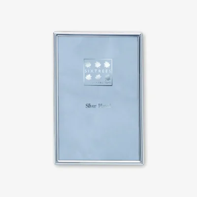 Downtown Sixtrees Single Photo Frame - Silver, Velvet