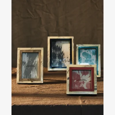 Oliver Bonas Alba Boxed Green Photo Frame 6x4"