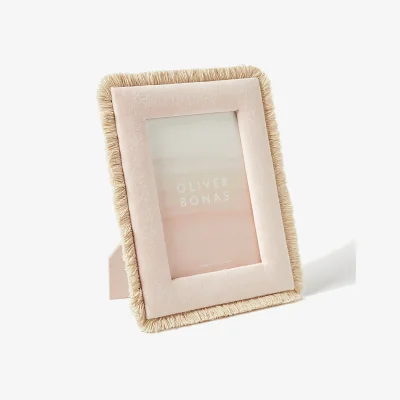 Oliver Bonas Issey Fringed Natural Photo Frame 5x7"