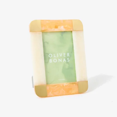 Oliver Bonas Ciera Orange Resin Colour Block Photo Frame 6x4