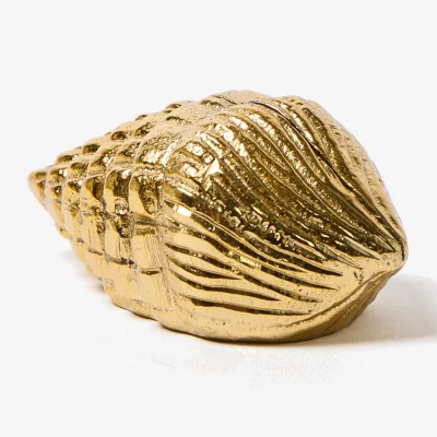 Oliver Bonas Shell Gold Metal Photo Holder