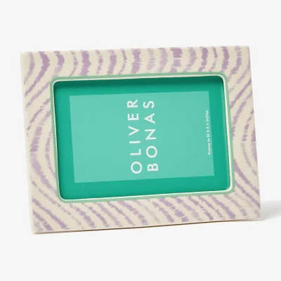 Oliver Bonas Isla Purple Ceramic Photo Frame 6x4"