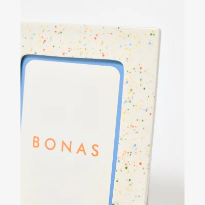 Oliver Bonas Wini Speckle Ceramic Double Photo Frame 6x4"