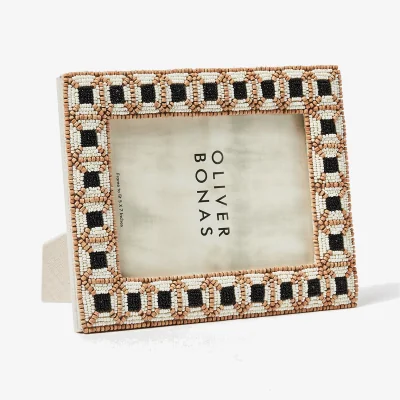 Oliver Bonas Meri Natural Beaded Photo Frame 5x7"