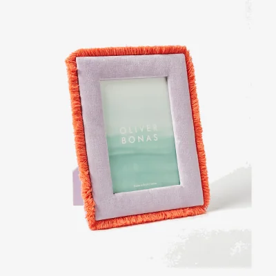 Oliver Bonas Issey Fringed Purple Photo Frame 5x7"