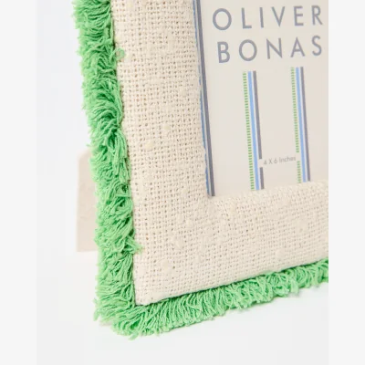 Oliver Bonas Issey Green Boucle Standing Photo Frame 6x4"