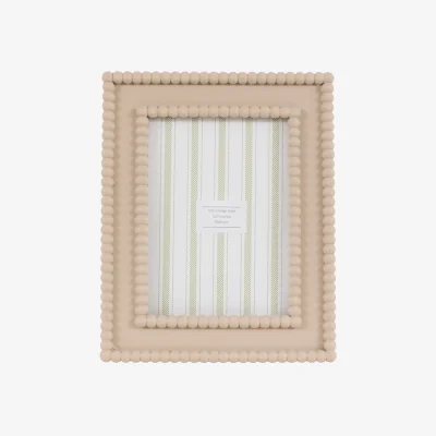 Perch and Parrow Matilda Beaded Photoframe in Mocha, Large