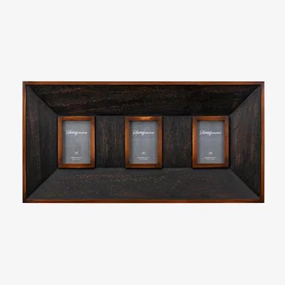 Perch and Parrow Fairfax Three Picture Frame in Black