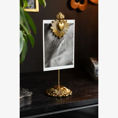 Rockett St George Gold Milagro Heart Photo Stand