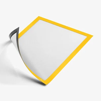 The Range Durable DURAFRAME Magnetic Document Signage Frame for Metal 5 Pack A4 - Yellow
