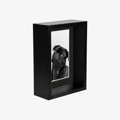 The Range 5" x 7" 3D Deep Box Photo Frame - 4" x 6" Mount - Black/Black / 18cm