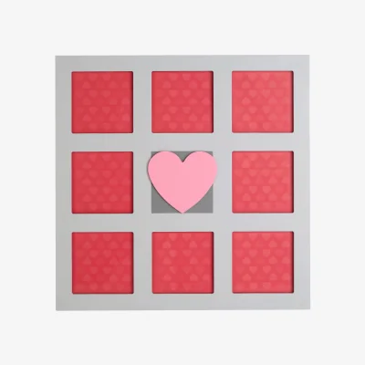 The Range Kids Heart Design Multi Photo Wall Frame - Red, Pink