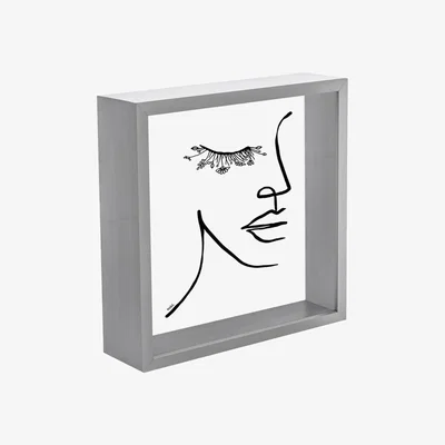 The Range 3D Deep Box Photo Frame 8" x 8" Grey - Grey