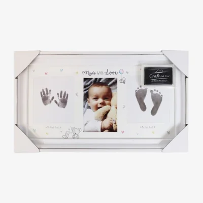 The Range Hugs & Kisses Hand & Foot Print Photo Frame - White