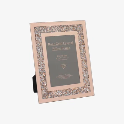 The Range Rose Gold Crystal Effect Frame - 6" x 4"