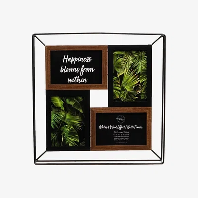 The Range Metal and Wood Effect Multi Frame