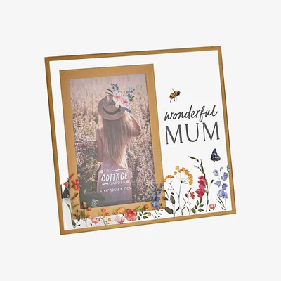 The Range Cottage Garden Glass Photo Frame - White