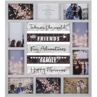 The Range Life Mottos 10 Multi Aperture Frame - Grey