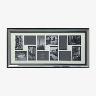 The Range Mode Mirrored 12 Collage Frame - Mirrored Silver