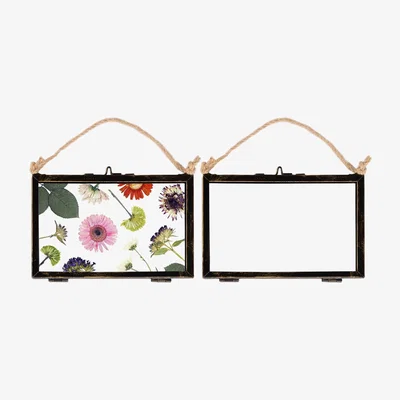 The Range 6x4" Hanging Metal Photo Frame Black - Black