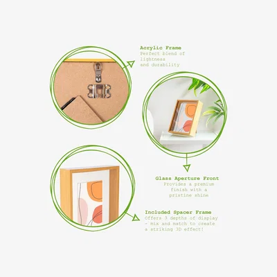 The Range 8x10" 3D Deep Box Photo Frame Pack of 2 - Black