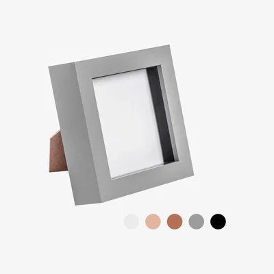 The Range 4x4" 3D Box Photo Frame - Grey