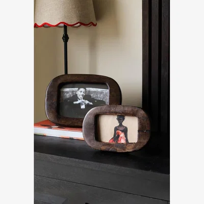 Rockett St George Set Of 2 Walnut Wood Photo Frames