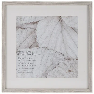 The Range Grey Wood Effect Box Frame - 16x16in