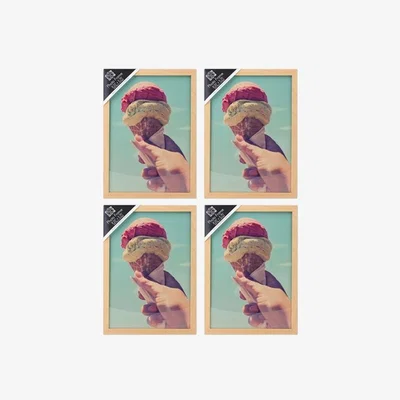The Range 4 A4 Pine Photo Frames - Pine