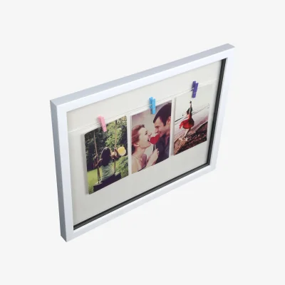 The Range Maren Washing Line White Plastic 3 Peg Photo Frame - White