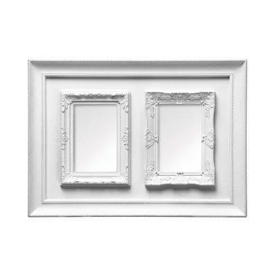 The Range Maren White Plastic Two Photo Frame - White