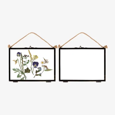 The Range Hanging Metal Photo Frames Vintage Floating Picture Display 7" x 5" - Black / 2.4kg