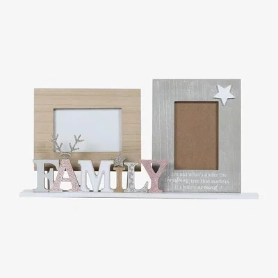 The Range 2 Aperture Standing Xmas Family Frame