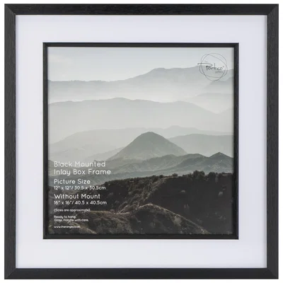 The Range Black Mounted Inlay Box Frame - Black / 12x12in