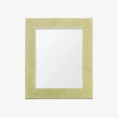 The Range Suede Effect Light Green Faux Photo Frame - Green