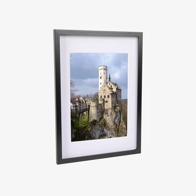 The Range Photo Frame with A4 Mount - A3 (12x17") - White - Black