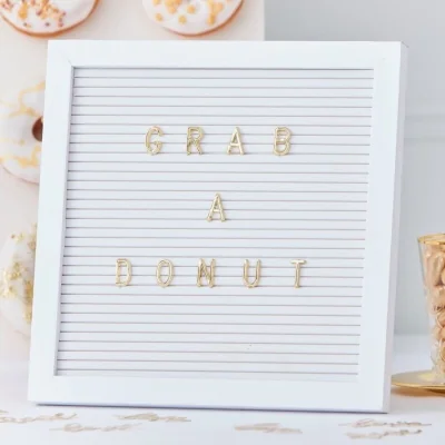 The Range White and Gold Letter Board Multi - Multi