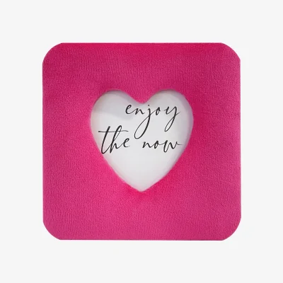 The Range Bright Plush Heart Photo Frame - Pink