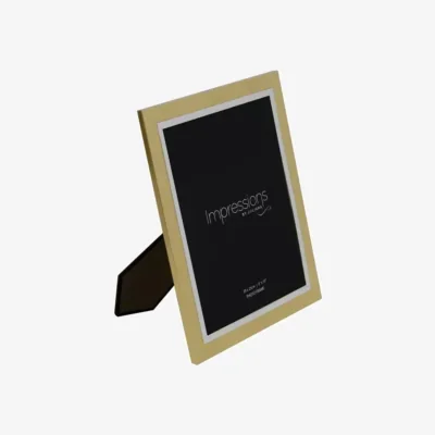 The Range Brushed Gold Finish Photo Frame Gold - Gold