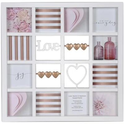 The Range Love & Hearts 12 Aperture Square Frame
