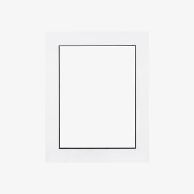The Range Black and White Double Picture Mount - White / 16x12in