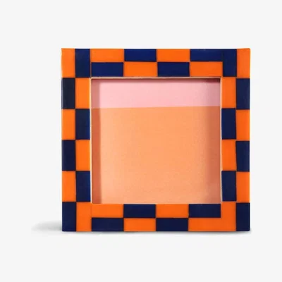 Rockett St George Orange Checkered Photo Frame