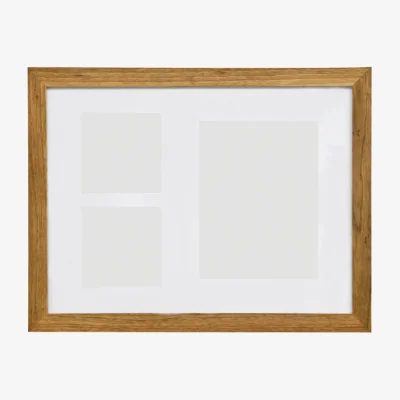 The Range Walnut Wood 3 Photo Collage Photo Frame - Natural