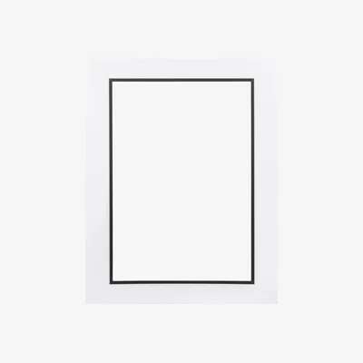 The Range Black and White Double Picture Mount - White / A4