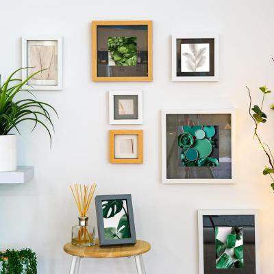 The Range 3D Box Photo Frames - 6" x 6" - Grey - Grey