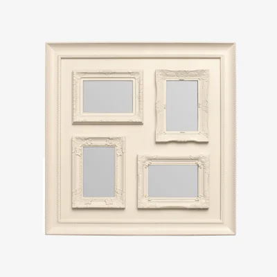 The Range Maren 4 Photo Cream Plastic Multi Photo Frame - Cream