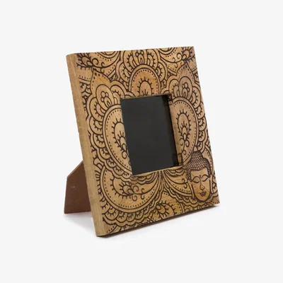 The Range Black Mango Wood Buddha Picture Frame for 10x15cm Photos 20x20x2cm - Black