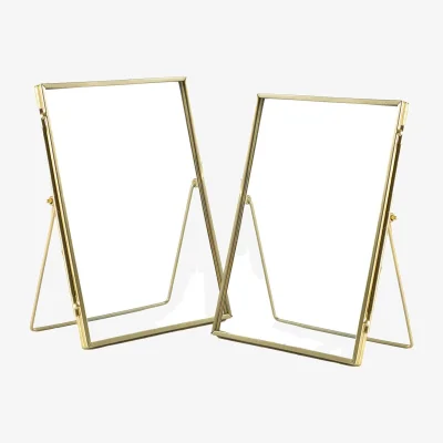 The Range Standing Metal Photo Frame - 6" x 8" - Gold / 2.35kg
